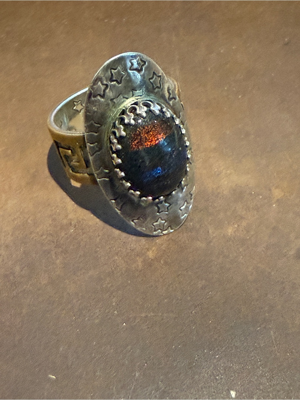 Vance Redhouse Vintage 925 Silver Shield Ring